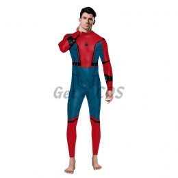 Men Halloween Costumes Spider Hero Print