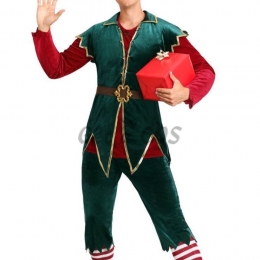 Halloween Costumes Elf Red And Green Christmas Dress
