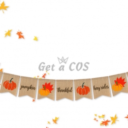 Holiday Decor Pumpkin Maple Leaf Pull The Flag