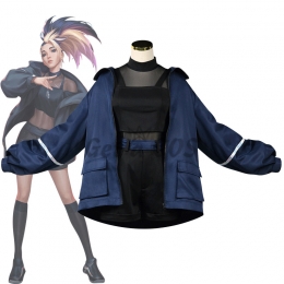 Women Halloween Costumes LOL Akali Cos Suit
