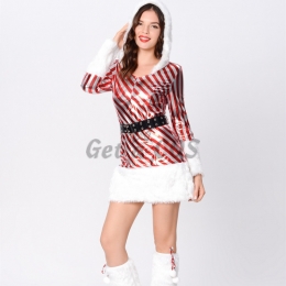 Christmas Costumes Stripes Snowman Dress