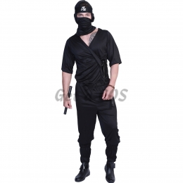 Men Halloween Costumes Ninja Masked Suit