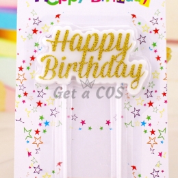 Birthdays Decoration Shiny Gold Powder Candle