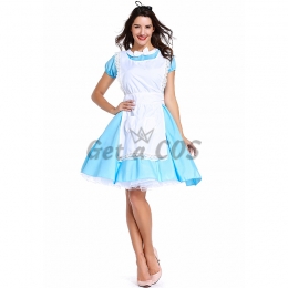 Women Fairy Tale Costumes Alice In Wonderland Maid Dress