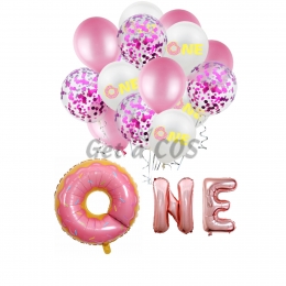 Birthday Balloons Donuts Combination