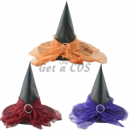 Halloween Decorations Mesh Wizard Hat