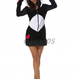 Women Halloween Costumes Panda Animal Fur Outfit