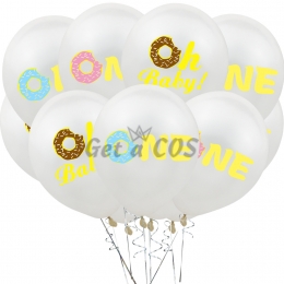 Birthdays Decoration Colorful Donut Print Balloon