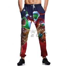 Men Halloween Costumes Green Hair Monster Pants