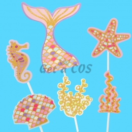 Birthdays Decoration Starfish Mermaid Toothpicks
