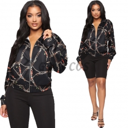 Women Halloween Costumes Chain Print Jacket