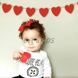 Wedding Decorations Red Color Love Heart Pull The Flag