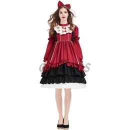 Burgundy Lolita Witch Adult Costume