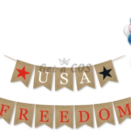 Holiday Decor Independence Day Pentagram Pull The Flag