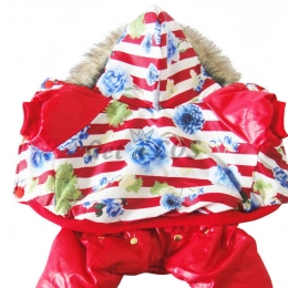 Dog Halloween Costumes Rich Floral Cotton Suit