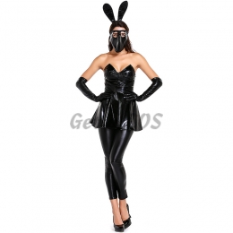 Playboy Bunny Outfits Leather Masked Dress