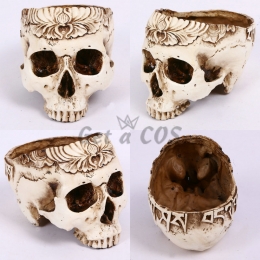 Halloween Decorations Skull Flower Pot