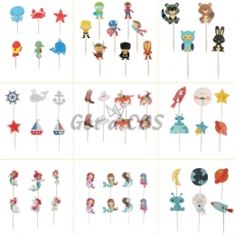 Birthdays Decoration Cute Anime Toothpicks