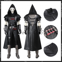 Anime Costumes Overwatch Reaper Gabriel Reyes Cosplay - Customized