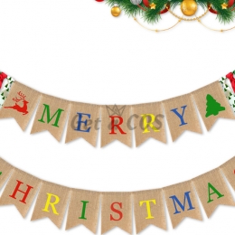 Christmas Decorations Colored Pull The Flag