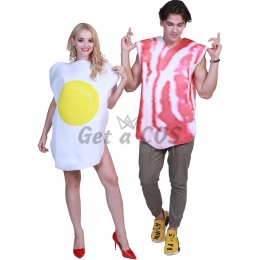 Couples Halloween Costumes Breakfast Food Set