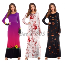 Scary Halloween Costumes Pumpkin Lantern Dress