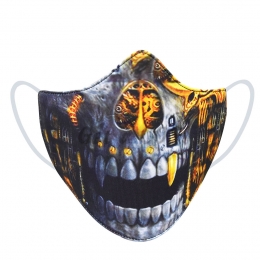 Halloween Face Mask Scary Mechanical Skeleton