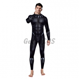 Men Halloween Costumes Marvel Panther Man Print