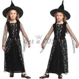 Witch Costume Kids Silvermoon Net Yarn Dress