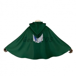 Men Halloween Costumes Attack on Titan Captain Cloak