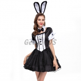 Women Halloween Costumes Bunny Tuxedo Dress