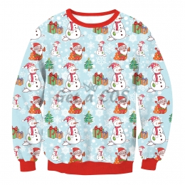 Women Halloween Costumes Santa Snowman Printing