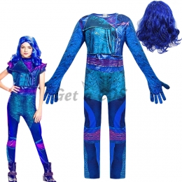 Movie Character Costumes Descendants Blue Jumpsuit