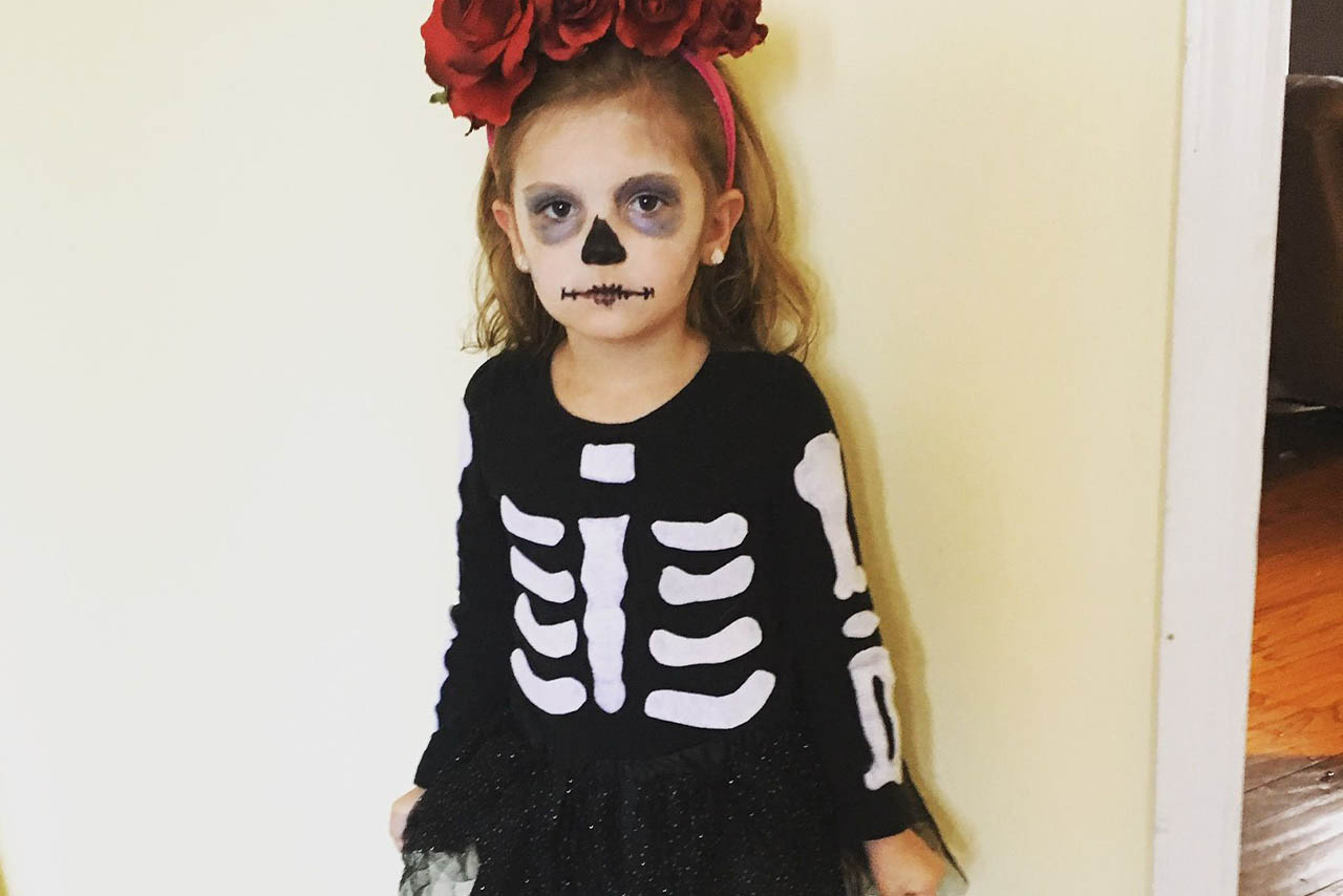 girl's skeleton costume
